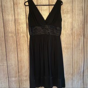 Jones New York Black Satin Trim Dress